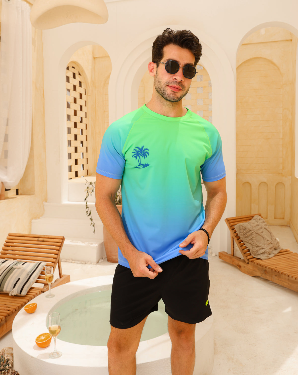 Beach T-shirt men big size